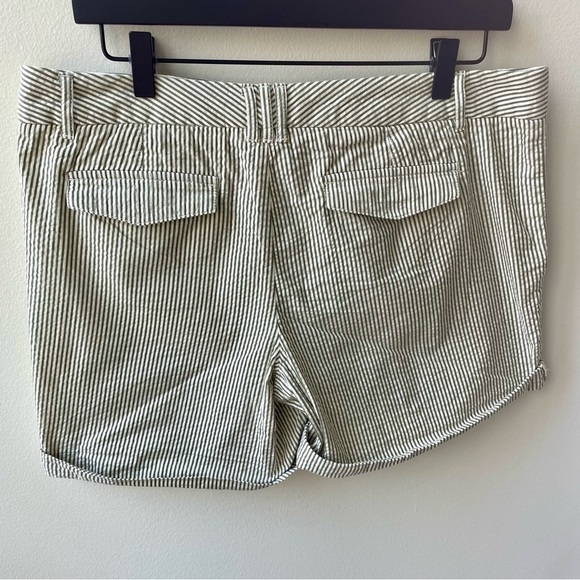 Banana Republic Sage Green Cream Striped Shorts - Picture 4 of 12